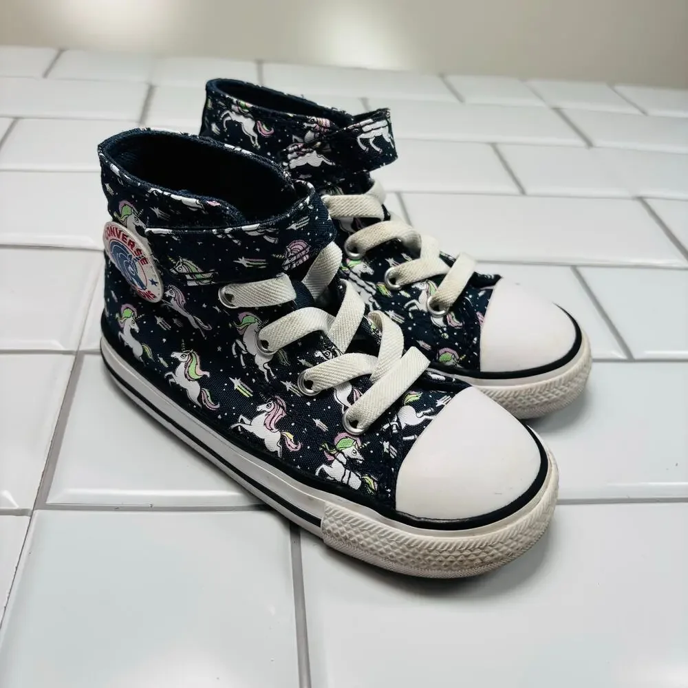Converse Chuck Taylor AS Unicorns Hook And Loop Toddler Shoes Navy-Black 766203c